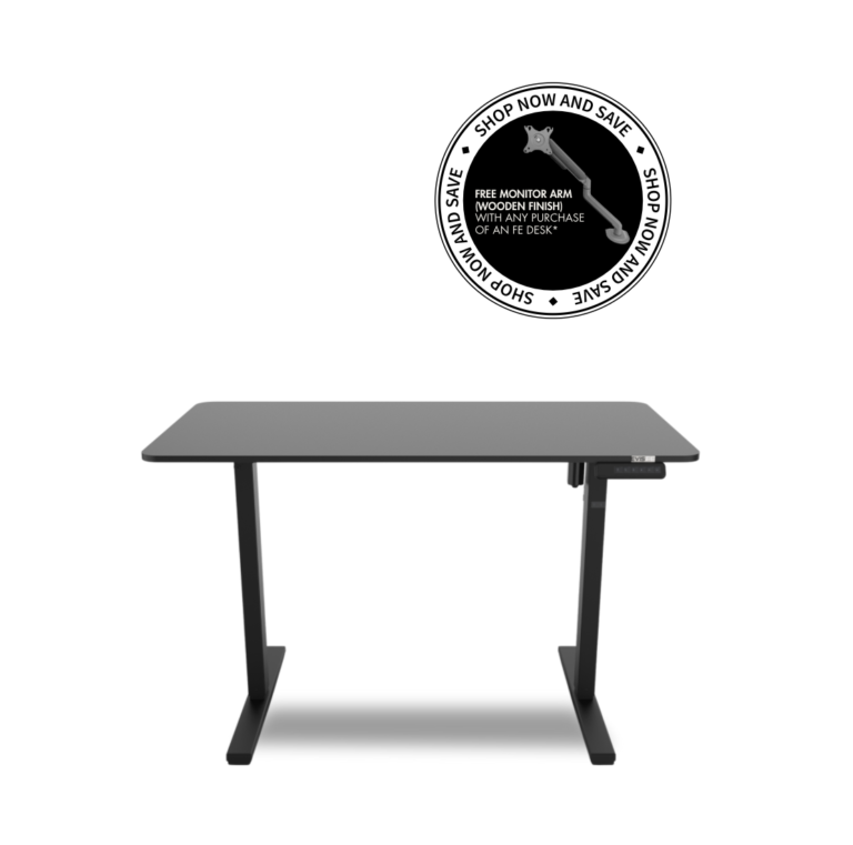 Height-Adjustable Smart Desk in Black - Elegant and Ergonomic Desk for Enhanced Productivity